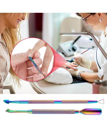 2PCS Stainless Steel Cuticle Pusher & Cutter Set for Manicure & Pedicure - Buy Online on GoSupps.com
