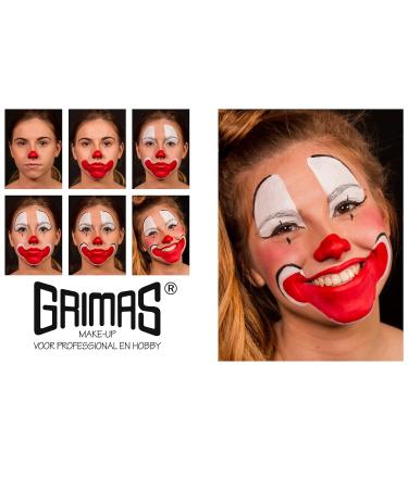 Grimas Water-Make-up 15ml - White 001 | Professional Quick-Drying Face & Body Color for Carnival & Halloween - Gentle on Skin - Buy Online on GoSupps.com