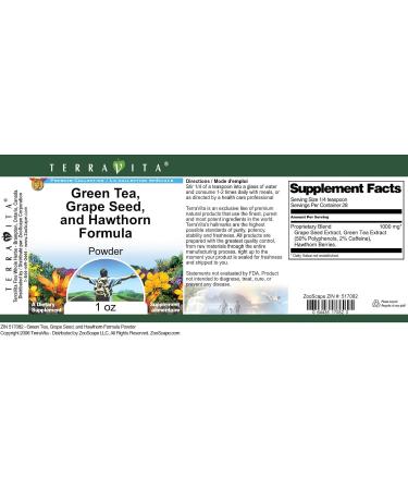 High Blood Pressure Support Powder - Green Tea Grape Seed and Hawthorn (1 oz ZIN: 517082) - Buy Online on GoSupps.com