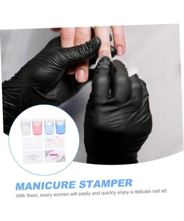 DOITOOL 4 Sets Nail Art Silicone Stamp Nail Art Accessories Silicone Nail Stamper Manicure Stamping Tool Decorating Tools Nail Polish Stamp Nail Tools Salon Nail Stamper Printing Spatula - Buy Online on GoSupps.com