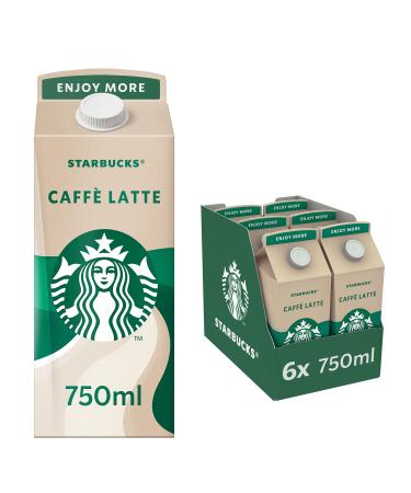 Starbucks Caff Latte Iced Coffee Liquid (6 x 750ml)