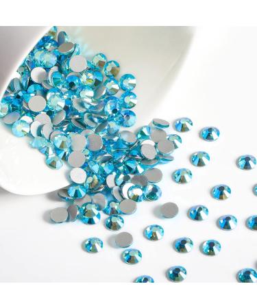 Beadsland 288 Piece Flat Back Rhinestones - Aquamarine SS30 Nail Crystals for Nail Art (6.4-6.6mm) - Buy Online on GoSupps.com
