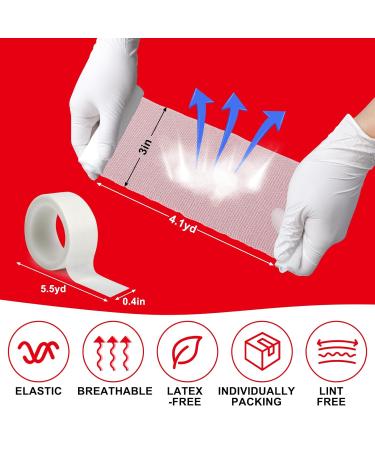 240 Pack Premium Rolled Gauze Bandages - 4x4.1 Yards Individually Wrapped Breathable First Aid Supplies for Wounds - Medical Supplies - Buy Online on GoSupps.com
