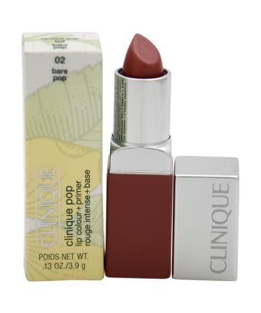 Clinique Women's Pop Lip Color + Primer Lipstick  02 Bare  0.13 Ounce 830-ZEK202 02 Bare Pop