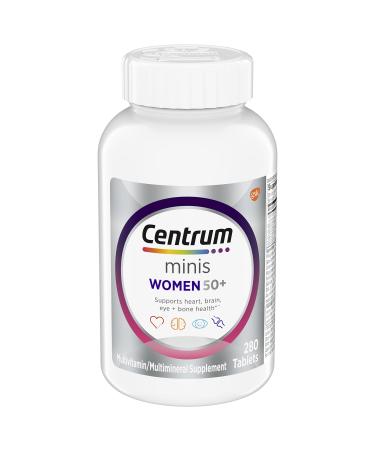 Centrum Minis Silver Women's Multivitamin for Women 50 Plus, Multimineral Supplement with Vitamin D3, B Vitamins, Non-GMO Ingredients, Supports Memory and Cognition in Older Adults - 280 Ct