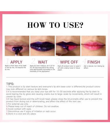 Peel Off Lip Liner Stain Rouge l vres Longue Tenue Hautement Pigment Liner l vres r sistant l'eau Liner l vres au fini mat (A 3 Colors/Set) Set A 1 unit (Lot de 3) - Buy Online on GoSupps.com