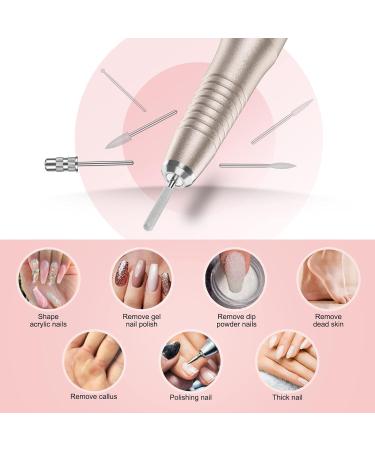 MELODYSUSIE Silvia Nail Drill Electric File 20000RPM USB Portable Manicure Pedicure Set for Acrylic & Gel Nails (A-Gold) - Buy Online on GoSupps.com