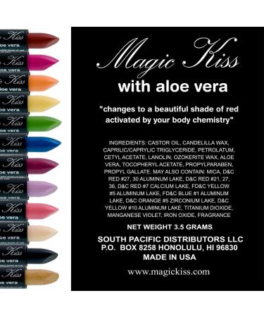 Magic Kiss Color Changing Aloe Vera Lipstick Set x12 (Green) | Made in USA - Buy Online on GoSupps.com