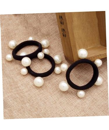 FRCOLOR Pearl Hair Ties wedding hair tie ponytail ponytail ties ponytail holders bead hair tie hair rope ponytail hair ponytail for women Hair Accessories towel pearl Pearl Hair Tie - Buy Online on GoSupps.com