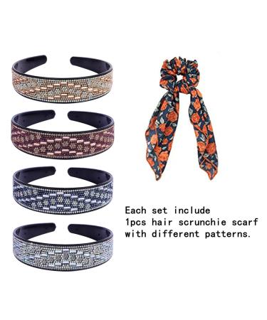 Cutewing 4PCS Rhinestone Headbands for Women - Crystal Bling Hair Accessories - Buy Online on GoSupps.com