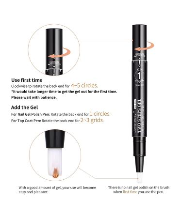 Love Easy French Sheer 2 IN 1 Gel Nail Polish Pen Set - 6 Nude Neutrals Pink White French Colors with Nail Stickers & Top Coat - Easy Application, Long Lasting Results - No Base Coat Needed - Buy Online on GoSupps.com