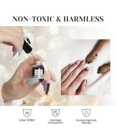 ROSALIND 6PCS White Black Gel Nail Polish Set - Neutral Colors for Women - 0.25 Fl Oz (Pack of 6) - Buy Online on GoSupps.com