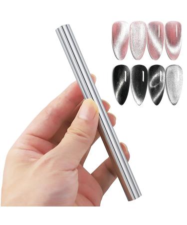 1 Piece Cat Eye Magnet for Nails Double-Ended Cylindrical Strong Nail Magnet Tool for Cat Eye Gel Nail Polish(length:5.9inch) Double-Ended Cylindrical Nail Magnet