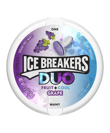 Ice Breakers Duo Grape Sugar Free Breath Mints 1.3 oz Tins (8 Pack) - Buy Online on GoSupps.com