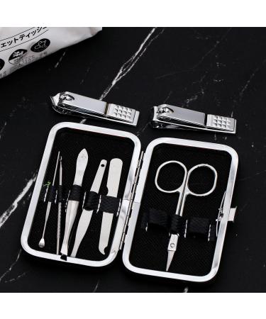 8-Piece Manicure Set - Sharp Stainless Steel Nail Clipper & File - Portable Nail Care Kit for Men Women & Gifts - Buy Online on GoSupps.com
