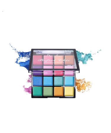 Professional 16-Color Eyeshadow Palette Set - Warm Neutrals & Brights | Highly Pigmented Eye Shadow Makeup Kit (2 Count) - Buy Online on GoSupps.com
