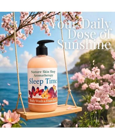 Nature Skin Shop Sleep Time Shower Gel - 16.5 Sixteen Ounces - Calming Aromatherapy Body Wash with Lavender & Chamomile for a Relaxing Bedtime Ritual - Sulfate-Free - Buy Online on GoSupps.com