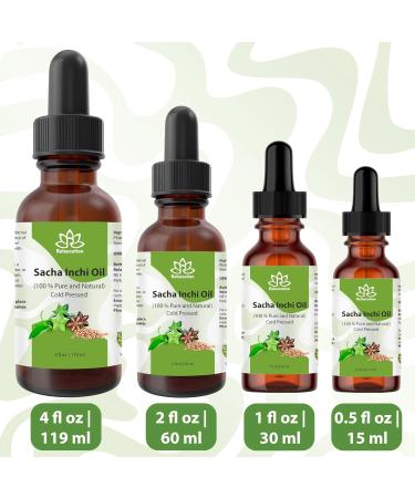 Relaxcation Cold Pressed Sacha Inchi Oil - Pure Unrefined Virgin Oil from Peru | Natural Carrier Extract for Face Hair and Body | 100% Plant-Based (4 oz) 4 Fl Oz (Pack of 1) - Buy Online on GoSupps.com