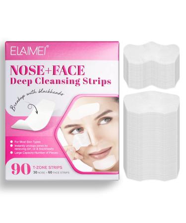 T-zone blackhead strips blackhead remover nose strips nose strips pore strips remove blackheads and impurities nasal strips 30 pieces+blackhead remover on the face 60 pieces - Buy Online on GoSupps.com