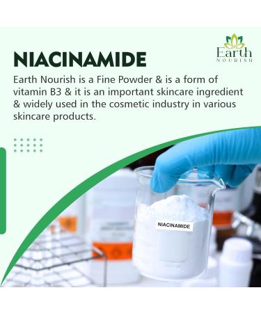 Earth Nourish Niacinamide Powder 3.52 Oz / 100g Cosmetic-Grade Ingredient for DIY Skincare Serums Creams and Formulations - Buy Online on GoSupps.com