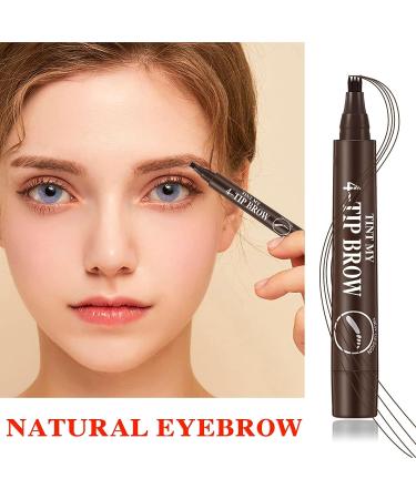 3Pcs Waterproof Microblading Eyebrow Pencil Set with Trimmer - Dark Brown | Long-Lasting, Easy Natural Brows | Eyebrow Tattoo Pen Kit - Buy Online on GoSupps.com
