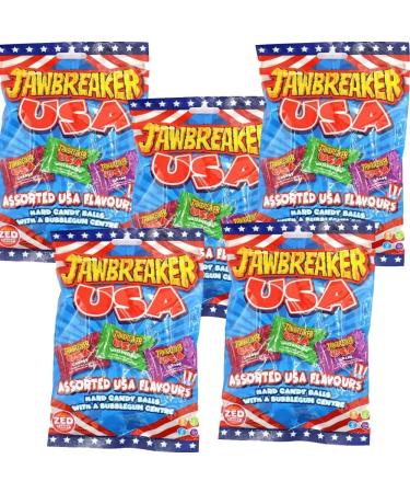 Zed-Candy Jawbreaker USA Bag 99g - Fruit Favoured Hard Candy Balls with A Bubblegum Centre | Pick any number of bags - Buy Online on GoSupps.com