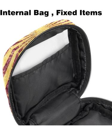 Menstrual Pad Bag with Zipper - Stylish Grunge Stripes Pouch for Tampons & Ladies Napkins | Ideal for Women & Girls | International Shipping Available - Buy Online on GoSupps.com