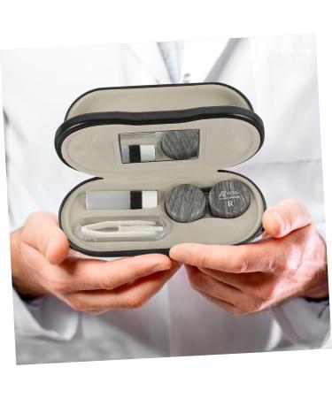 Lurrose Dual-Purpose Travel Glasses Case Set | Leather Contact Lens Etui | Trendy Sunglasses Holder | Compact 15.8x7.4cm for Home & Outdoor Use - Buy Online on GoSupps.com