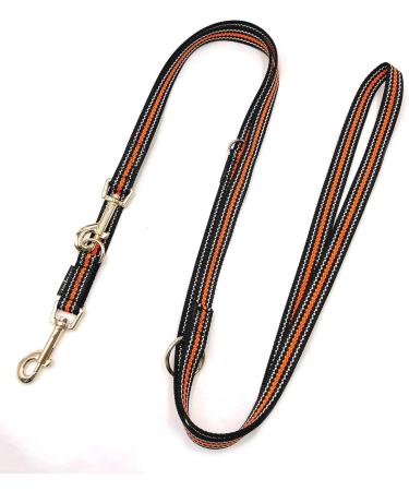 Buy Adjustable Dog Linen Doppeleine Leash for Large Dogs - 2m 2.80m 3.50m 5m - 20mm/25mm - LA (S-Gray Orange) - Buy Online on GoSupps.com