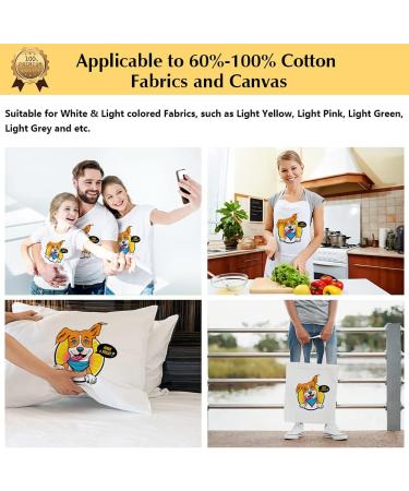 TransOurDream Iron on Heat Transfer Paper for T Shirts - Light 3.0 - 15 Sheets 8.5x11 | Printable HTV for Inkjet & Laserjet Printer - Buy Online on GoSupps.com