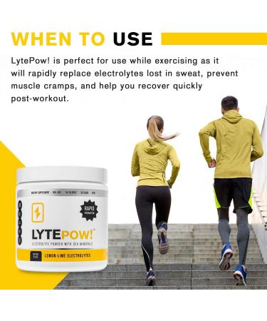 LytePow Electrolytes Powder with Sea Minerals - Lemon-Lime Hydration Supplement | 90 Servings | Non-GMO | No Calories or Sugar | Keto-Friendly Exercise Drink Mix - Buy Online on GoSupps.com