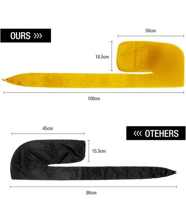 Hairizone Silky Durag Head Wrap for Men - Gold Doo Rags for Perfect Waves | International Shipping Available - Buy Online on GoSupps.com