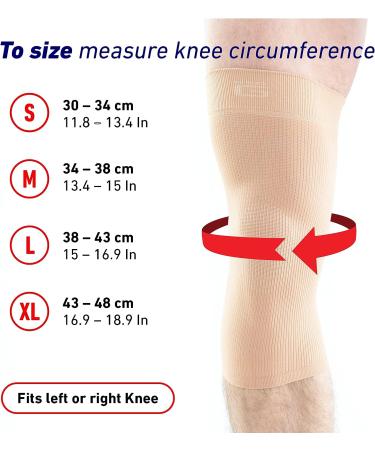 Neo-G Knee Sleeve for Daily Wear | Support for Sprains, Strains, and Weak Muscles | Ideal for Sports like Running, Hiking, and Basketball | Airflow, Large Size 38-43 CM, Beige - Buy Online on GoSupps.com