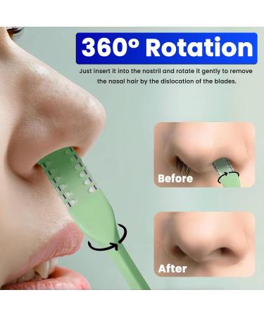 Upgraded 5-Pack Nose Hair Trimmer - 360 Rotating Double-Blade Cutter & Cleaning Brush | Portable Nostril Hair Remover for Men & Women - Buy Online on GoSupps.com