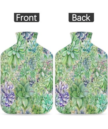Succulent Heat Bottle with Fluffy Cover | 2L Hot Water Bottles for Kids & Adults | Cozy Nights & Pain Relief - Buy Online on GoSupps.com