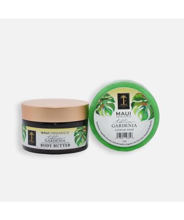 Maui Organics Body Butter & Loofah Soap Duo - Tahitian Gardenia | Luxurious Skincare for All Skin Types - International Shipping Available - Buy Online on GoSupps.com