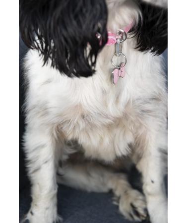 BWM Customised Fashion Pet ID Tags Dog Tags | Dog Tag for Pets Laser Engraved & Personalised | ID Tags for Dogs & Cats | Durable Strong & Deeply Engraved - Sparkly Pink Bow Tie Small S (Pack of 1) Pink - Buy Online on GoSupps.com