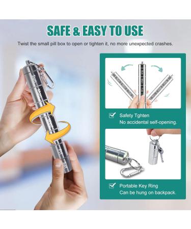 AYAMAYA Travel Pill Organizer - Waterproof Aluminum 7-Day Medicine Box for Vitamins & Supplements - Ideal for Camping Hiking & Travel - Buy Online on GoSupps.com