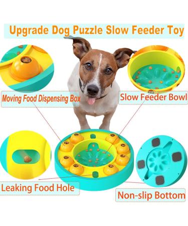 Etechydra Dog Puzzle Slow Feeder Toy for Mental Enrichment & IQ Training - Interactive Treat Dispenser Toy for Dogs & Cats (Yellow-Blue) - Buy Online on GoSupps.com