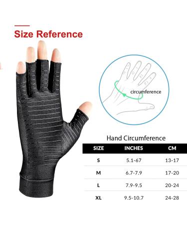 Donfri Copper Arthritis Compression Gloves - Pain Relief & Warmth for Men & Women (Large) | Best eCommerce Shipping Worldwide - Buy Online on GoSupps.com