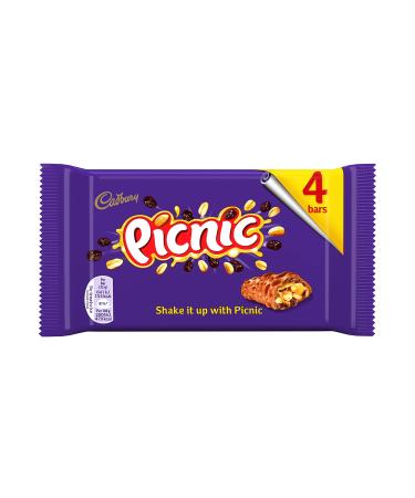 Cadbury Picnic Chocolate Bar 128 G Chocolate 4 Count (Pack of 1)