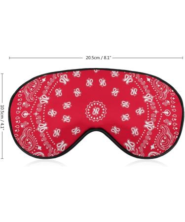 Buy Red Western Paisley Sleep Mask for Women - Adjustable Eye Shades with Elastic Strap for Ultimate Comfort - Buy Online on GoSupps.com