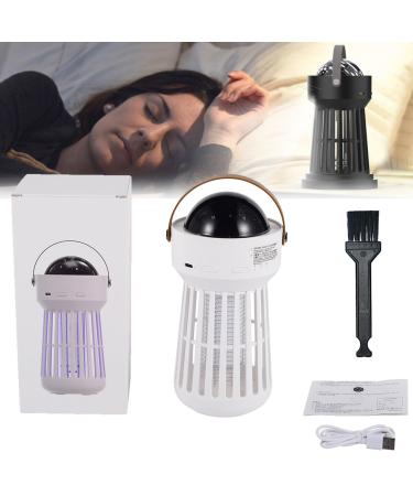 Buzz Buster - 360 Indoor & Outdoor Protection Buzz Buster Mosquito Zapper Portable 3 in 1 Cordless Mosquito Lamp Rechargeable BuzzBuster with Music Box & Projector Lamp for Camping (Lighthouse)