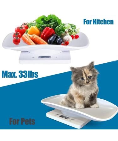 Hotfillere Digital Pet Scale Upgrade Multi-Function Small Animal Scale Max 33 lbs Puppy Weight Scale(kg/oz/lb) Portable Mini LCD Electronic Kitchen Scale for Hamster/Kittens/Small/Cats/Dogs/Food - Buy Online on GoSupps.com