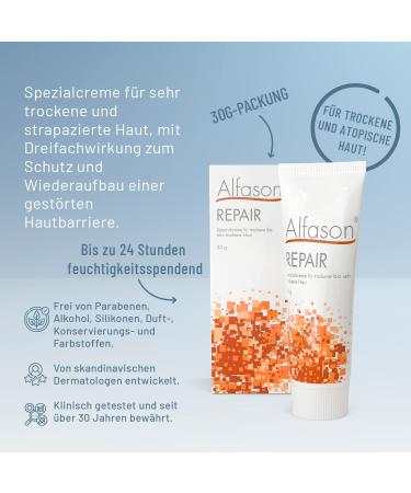 Alfason Repair Moisture Cream Bundle - 100g & 30g - Clinically Tested Paraben-Free Moisturizers for Very Dry Skin - Face Body & Hands - Buy Online on GoSupps.com