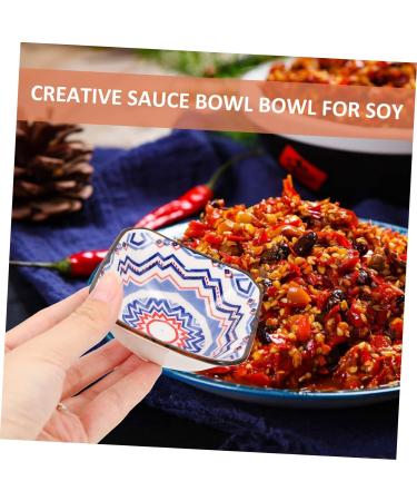 Zerodeko 4pcs Sauce Dish Pasta Plates Dip Bowls Saucer Plates Container for Food Ceramic Dipping Dish Snack Dish Salad Containers Wasabi Sauce Bowls Ceramics Vintage Seasoning - Buy Online on GoSupps.com