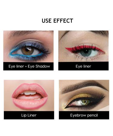 12-Piece Assorted Color Eye Liner Pencil Set | Long-Lasting Hypoallergenic Eye Makeup Crayon Pencils - Buy Online on GoSupps.com