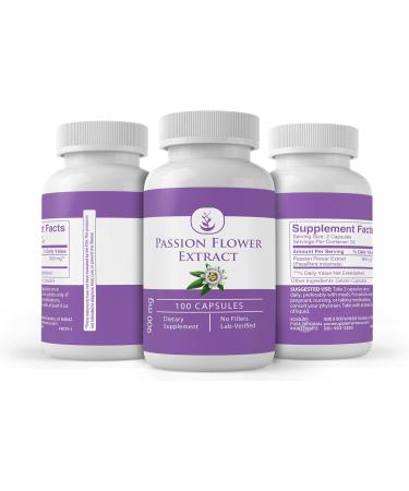 PURE ORIGINAL INGREDIENTS Passion Flower Extract (100 Capsules) Always Pure No Additives or Fillers Lab Verified 100 Count (Pack of 1) - Buy Online on GoSupps.com