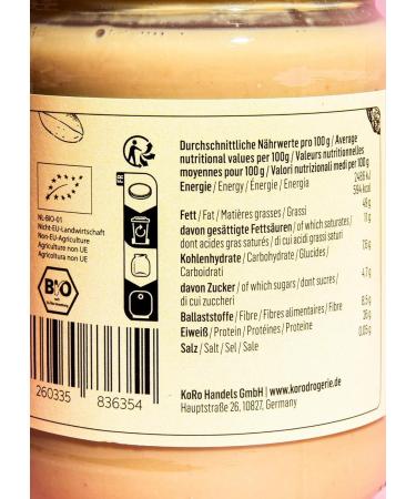 KoRo - Pur e de cacahu te bio 2 x 500 g - Qualit bio - Sans additifs - Dans un lot pratique de deux 500 g (Lot de 2) - Buy Online on GoSupps.com