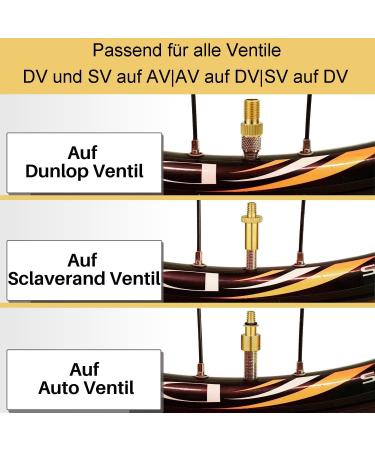 Premium 6-Part Bicycle Valve Adapter Set | Universal Pump Adapters for Balls Balloons Gymnastics & Air Mattresses - Compatible with DV SV & AV - Buy Online on GoSupps.com